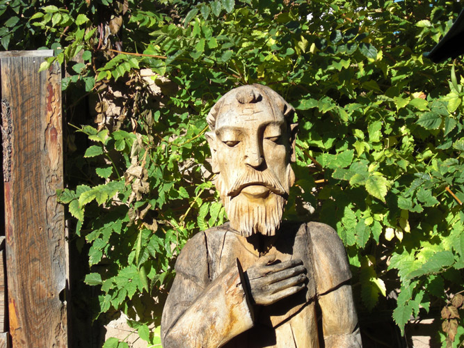 Church Street Cafe carving of a man